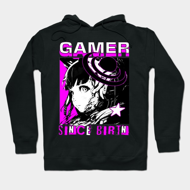 Gamer Since Birth, Funny Gift Gaming Quotes Hoodie by Customo